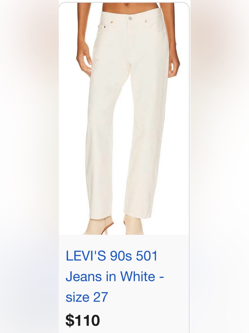 Levi's Straight-Leg Women's Jeans in White